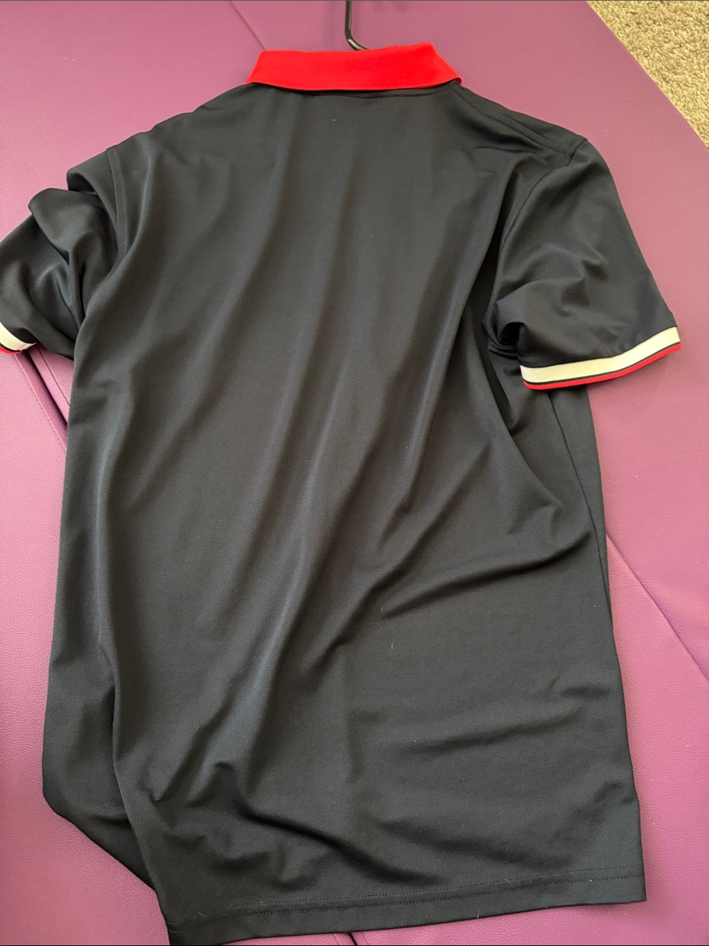 Psycho Bunny Navy Polo with Red Collar and Trim Accents - Picture 6 of 6